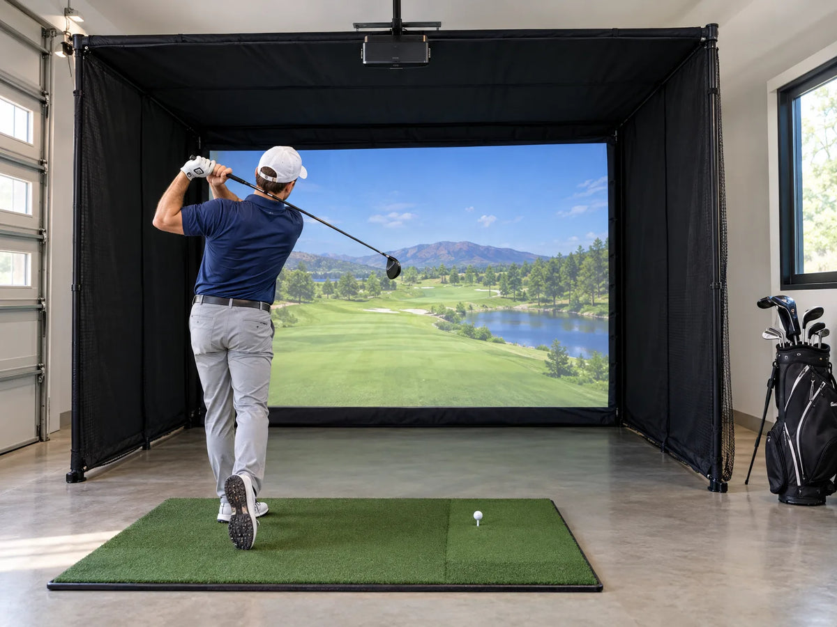 Store collections represented by Baseball Pitching Machines, Basketball Rebounder Machines, Best Sellers, Golf Simulators