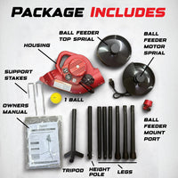 Sports Base Hit Adjustable Real Baseball Pitching Machine – 45 MPH Pitching Speed, Includes Automatic Ball Feeder | Perfect for Hitting and Fielding Training for All Skill Levels