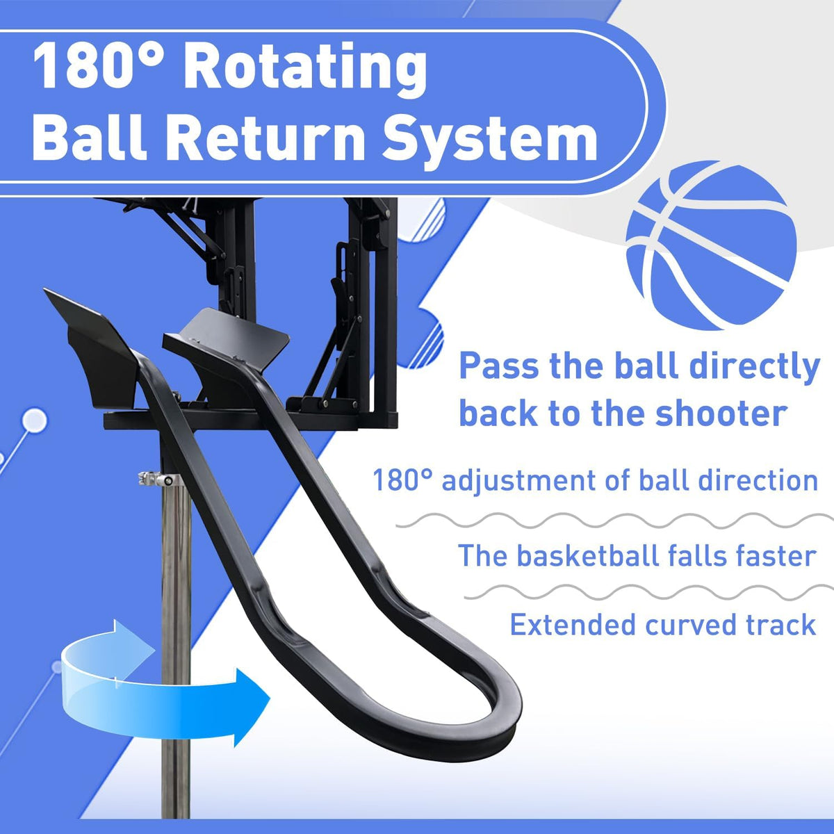 Basketball Rebounder Machine, Adjustable Basketball Shot Trainer
