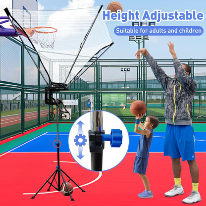 Basketball Rebounder Machine, Adjustable Basketball Shot Trainer