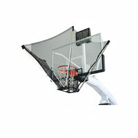 Basketball Shot Trainer with 180° Rotating Return Chute, Basketball Rebounder Net Return System, Suspended Shooting Machine for Training