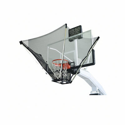 Basketball Rebounder Net Designed for Solo Training, 180° Rotating Chute, Alloy Steel Frame, Foldable Design